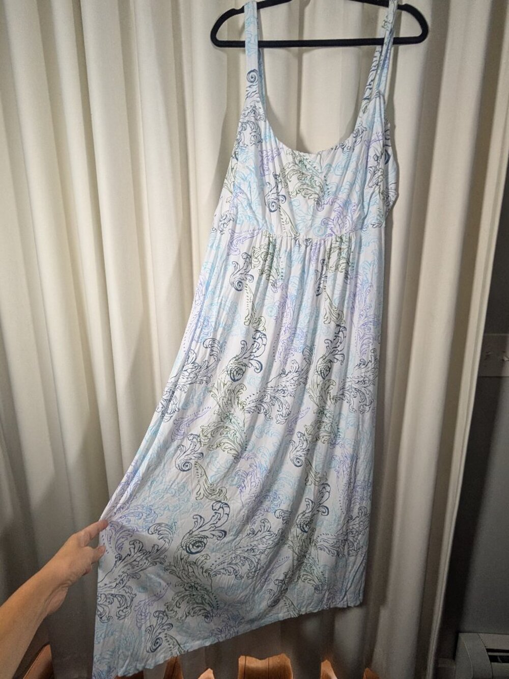 NWT Fresh Produce Maxi Dress Women 3X, Sleeveless, Stretchy Boho Festival, USA
